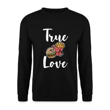 Burger Lover Cadeau - Sweat-shirt Unisexe - noir - Devant - Alina (178cm) & Michal (187cm)