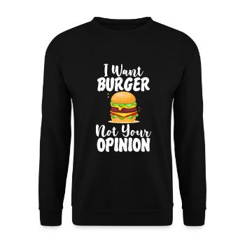 Burger Lover Cadeau - Sweat-shirt Unisexe - noir - Devant - Alina (178cm) & Michal (187cm)
