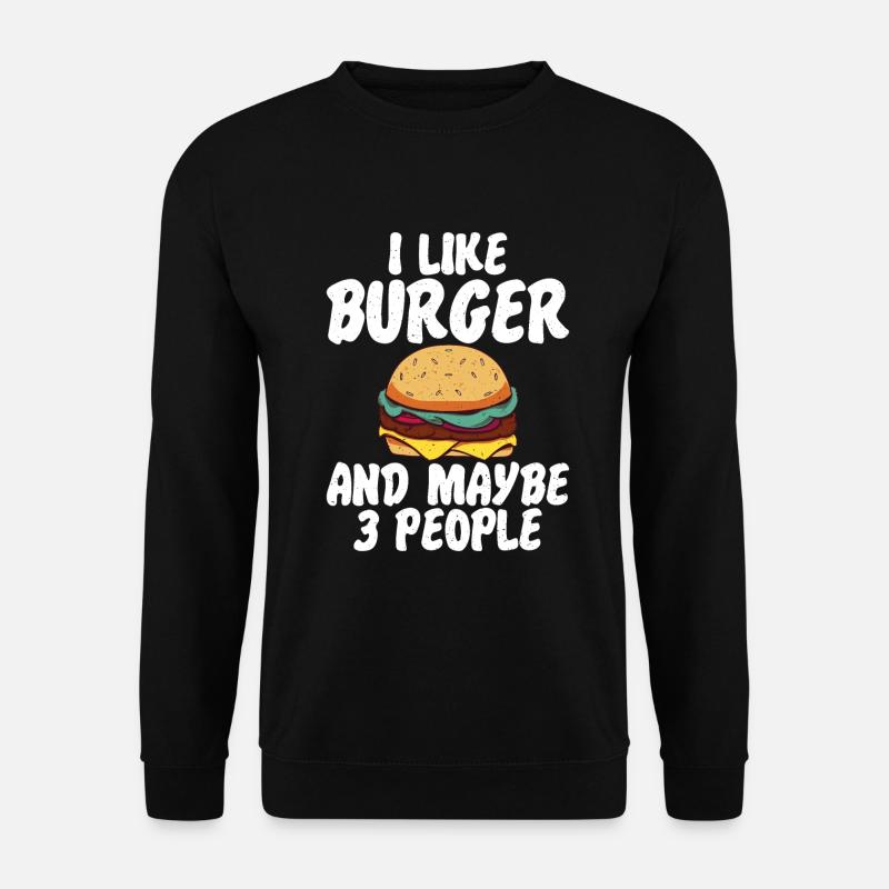 Burger Lover Gift - Unisex Sweatshirt - black