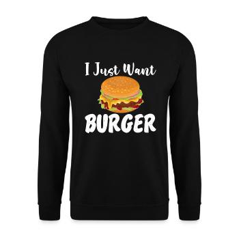 Burger Lover Cadeau - Sweat-shirt Unisexe - noir - Devant - Alina (178cm) & Michal (187cm)