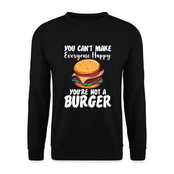 Burger Lover Cadeau - Sweat-shirt Unisexe - noir - Devant - Alina (178cm) & Michal (187cm)