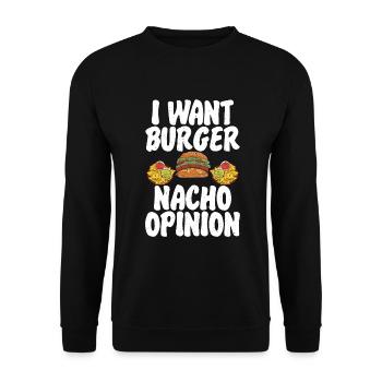 Burger Lover Gift - Unisex Sweatshirt - black - Front - Alina (178cm) & Michal (187cm)