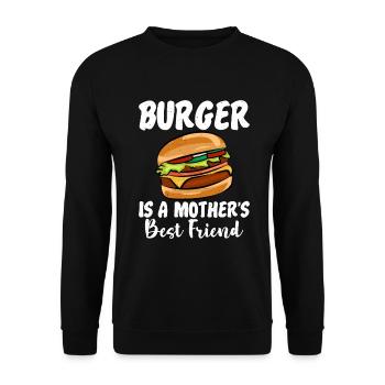 Burger Lover Cadeau - Sweat-shirt Unisexe - noir - Devant - Alina (178cm) & Michal (187cm)