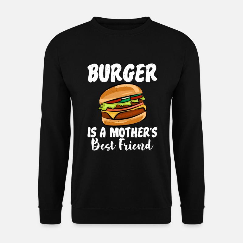 Burger Lover Geschenk - Unisex Pullover - Schwarz