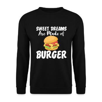 Burger Lover Cadeau - Sweat-shirt Unisexe - noir - Devant - Alina (178cm) & Michal (187cm)