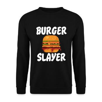 Burger Lover Cadeau - Sweat-shirt Unisexe - noir - Devant - Alina (178cm) & Michal (187cm)