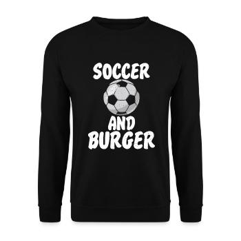 Burger Lover Gift - Unisex Sweatshirt - black - Front - Alina (178cm) & Michal (187cm)