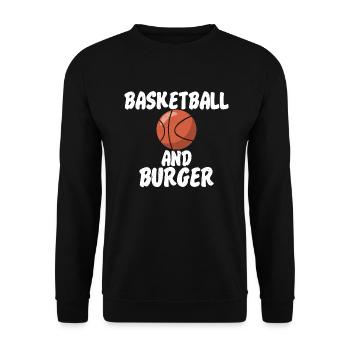 Burger Lover Cadeau - Sweat-shirt Unisexe - noir - Devant - Alina (178cm) & Michal (187cm)