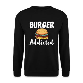 Burger Lover Cadeau - Sweat-shirt Unisexe - noir - Devant - Alina (178cm) & Michal (187cm)
