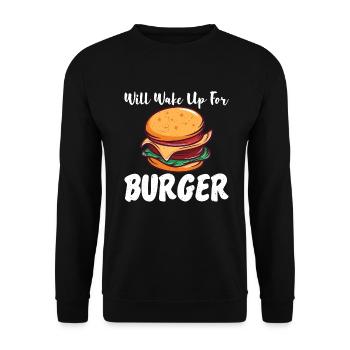 Burger Lover Gift - Unisex Sweatshirt - black - Front - Alina (178cm) & Michal (187cm)
