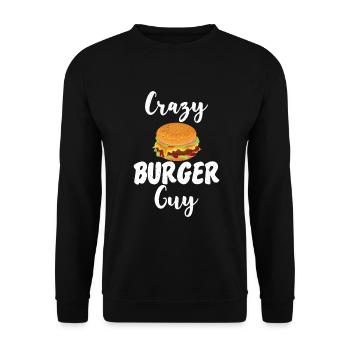 Burger Lover Gift - Unisex Sweatshirt - black - Front - Alina (178cm) & Michal (187cm)