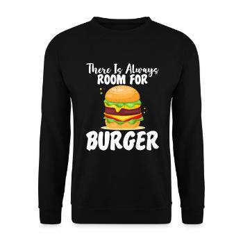 Burger Lover Gift - Unisex Sweatshirt - black - Front - Alina (178cm) & Michal (187cm)
