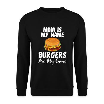 Burger Lover Gift - Unisex Sweatshirt - black - Front - Alina (178cm) & Michal (187cm)
