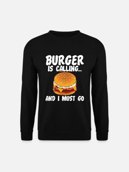 Burger Lover Gift - Unisex Sweatshirt - black
