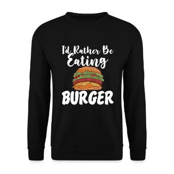 Burger Lover Gift - Unisex Sweatshirt - black - Front - Alina (178cm) & Michal (187cm)