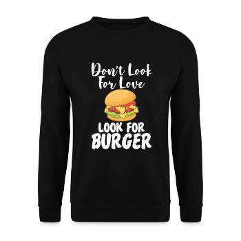 Burger Lover Cadeau - Sweat-shirt Unisexe - noir - Devant - Alina (178cm) & Michal (187cm)