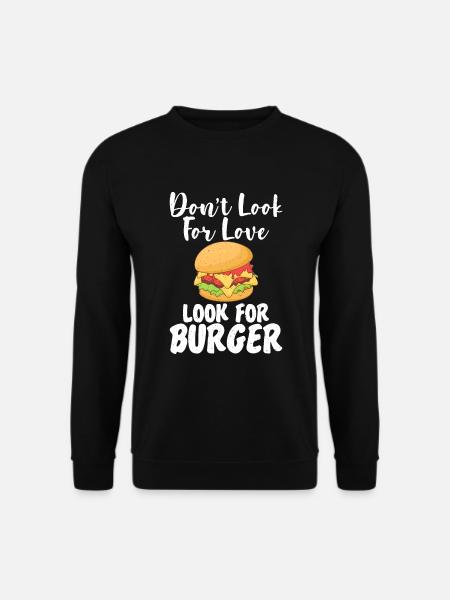 Burger Lover Gift - Unisex Sweatshirt - black