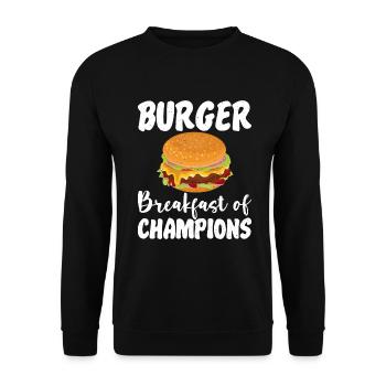 Burger Lover Gift - Unisex Sweatshirt - black - Front - Alina (178cm) & Michal (187cm)