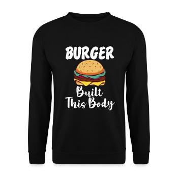Burger Lover Gift - Unisex Sweatshirt - black - Front - Alina (178cm) & Michal (187cm)