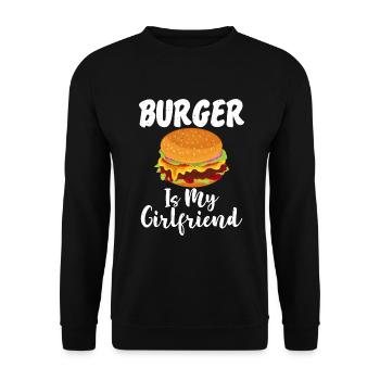 Burger Lover Cadeau - Sweat-shirt Unisexe - noir - Devant - Alina (178cm) & Michal (187cm)