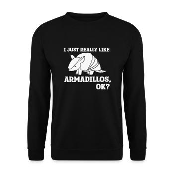 Armadillo Gift - Unisex Sweatshirt - black - Front - Alina (178cm) & Michal (187cm)