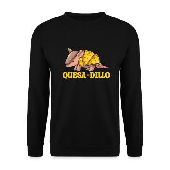 Quesa Dillo Armadillo Gift - Unisex Sweatshirt - black - Front - Alina (178cm) & Michal (187cm)