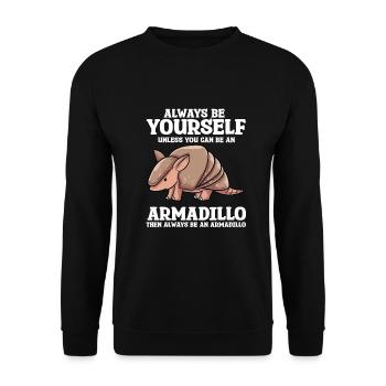 Armadillos Armidillo - Unisex Sweatshirt - black - Front - Alina (178cm) & Michal (187cm)