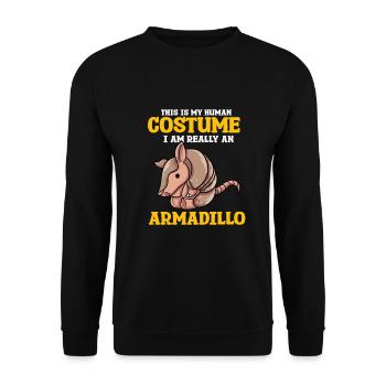 Armadillo Gift - Unisex Sweatshirt - black - Front - Alina (178cm) & Michal (187cm)