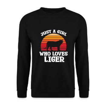 Juste une fille qui aime Liger - Sweat-shirt Unisexe - noir - Devant - Alina (178cm) & Michal (187cm)