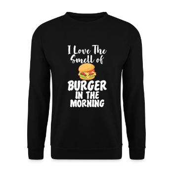 Burger Lover Gift - Unisex Sweatshirt - black - Front - Alina (178cm) & Michal (187cm)