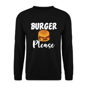 Burger Lover Cadeau - Sweat-shirt Unisexe - noir - Devant - Alina (178cm) & Michal (187cm)