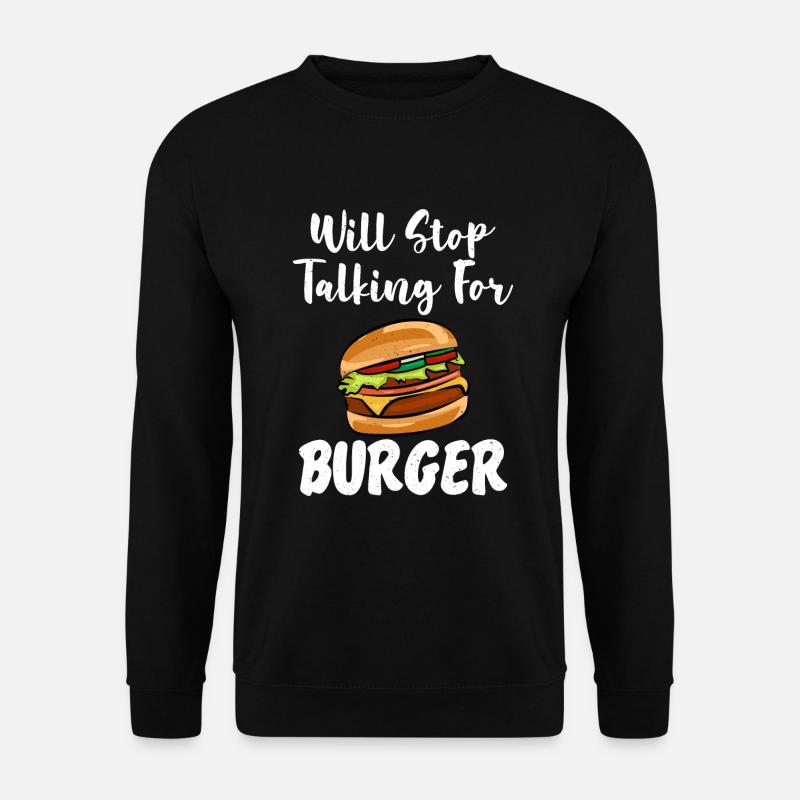 Burger Lover Geschenk - Unisex Pullover - Schwarz