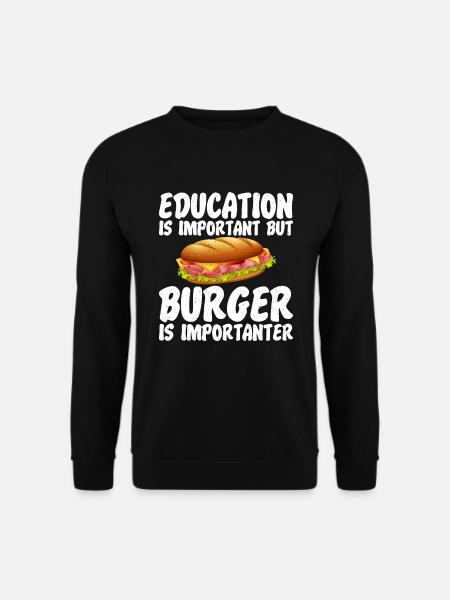 Burger Lover Gift - Unisex Sweatshirt - black