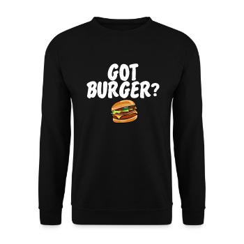 Burger Lover Gift - Unisex Sweatshirt - black - Front - Alina (178cm) & Michal (187cm)