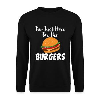 Burger Lover Gift - Unisex Sweatshirt - black - Front - Alina (178cm) & Michal (187cm)