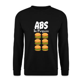 Burger Lover Gift - Unisex Sweatshirt - black - Front - Alina (178cm) & Michal (187cm)