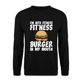 Burger Lover Gift - Unisex Sweatshirt - black - Front - Alina (178cm) & Michal (187cm)