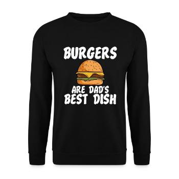 Burger Lover Gift - Unisex Sweatshirt - black - Front - Alina (178cm) & Michal (187cm)