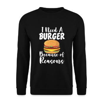 Burger Lover Cadeau - Sweat-shirt Unisexe - noir - Devant - Alina (178cm) & Michal (187cm)