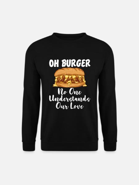 Burger Lover Gift - Unisex Sweatshirt - black