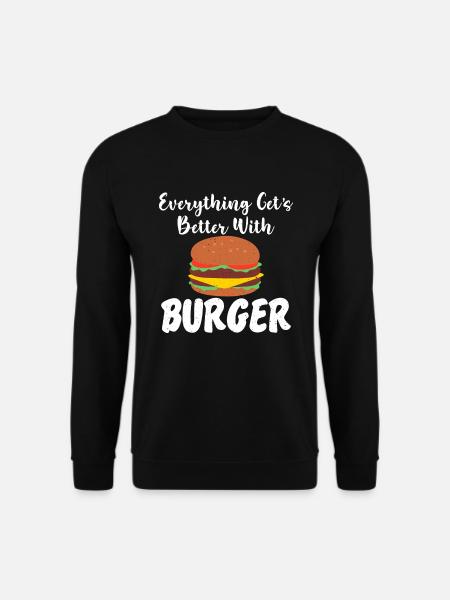Burger Lover Gift - Unisex Sweatshirt - black