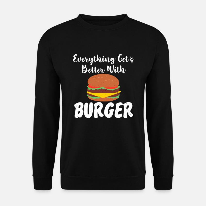 Burger Lover Cadeau - Sweat-shirt Unisexe - noir