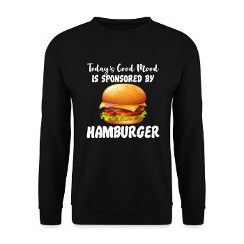 Burger Lover Gift - Unisex Sweatshirt - black - Front - Alina (178cm) & Michal (187cm)