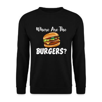 Burger Lover Cadeau - Sweat-shirt Unisexe - noir - Devant - Alina (178cm) & Michal (187cm)
