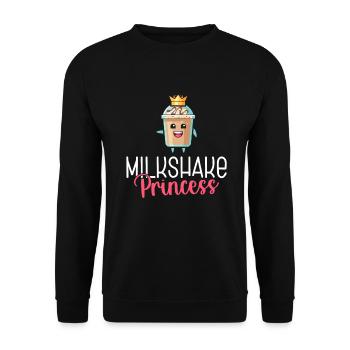I love Milkshakes Milkshake Gift - Unisex Sweatshirt - black - Front - Alina (178cm) & Michal (187cm)