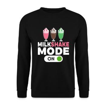 Ich liebe Milchshakes Milchshake Geschenk - Unisex Pullover - Schwarz - Vorne - Alina (178cm) & Michal (187cm)
