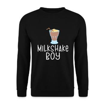 I love Milkshakes Milkshake Gift - Unisex Sweatshirt - black - Front - Alina (178cm) & Michal (187cm)