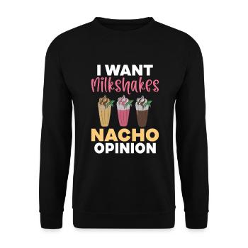 I love Milkshakes Milkshake Gift - Unisex Sweatshirt - black - Front - Alina (178cm) & Michal (187cm)