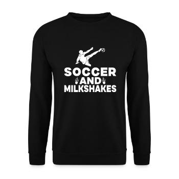 I love Milkshakes Milkshake Gift - Unisex Sweatshirt - black - Front - Alina (178cm) & Michal (187cm)