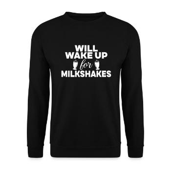 I love Milkshakes Milkshake Gift - Unisex Sweatshirt - black - Front - Alina (178cm) & Michal (187cm)